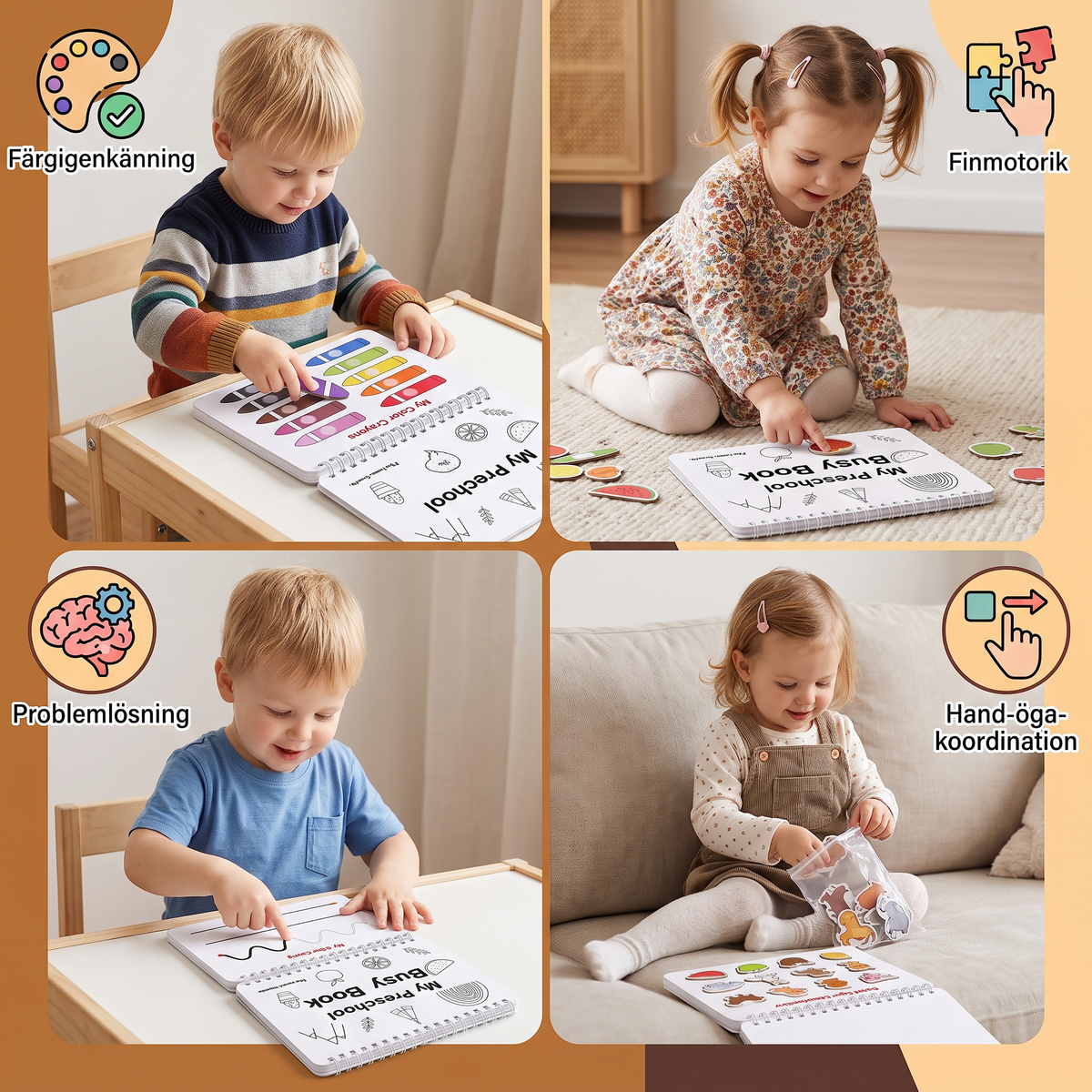 Montessori Busy Book – Återanvändbar Aktivitetsbok För Förskoleinlärning