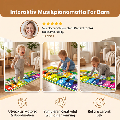 Interaktiv Musikpianomatta För Barn