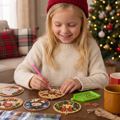 DIY-juldiamantmålning – Festliga julgranshängen