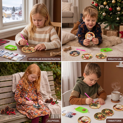 DIY-juldiamantmålning – Festliga julgranshängen