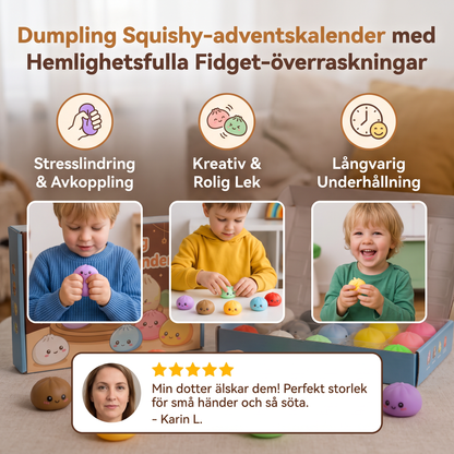 Dumpling Squishy-adventskalender med Hemlighetsfulla Fidget-överraskningar