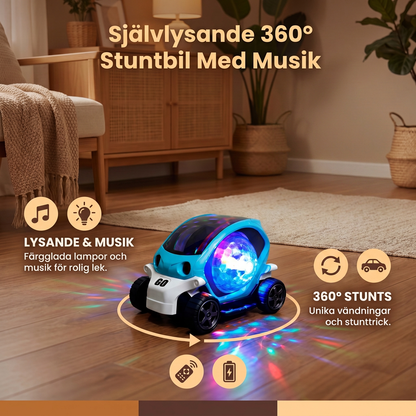 Självlysande 360° Stuntbil Med Musik