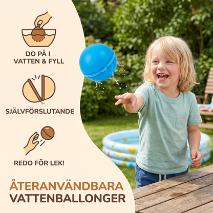 Återanvändbara Vattenballonger – Självförslutande & Silikon