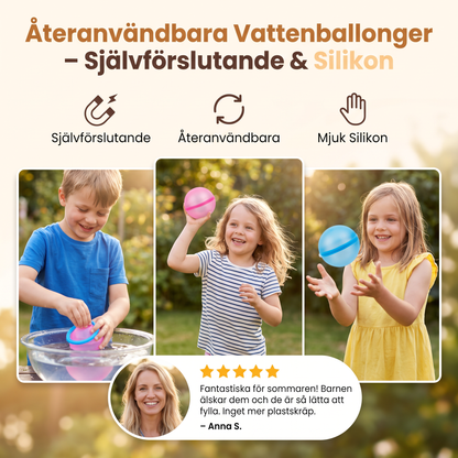 Återanvändbara Vattenballonger – Självförslutande & Silikon