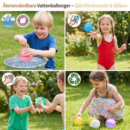 Återanvändbara Vattenballonger – Självförslutande & Silikon