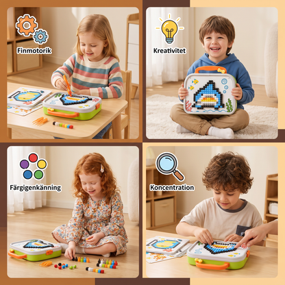 Montessori Mosaikpussel med Svamppiggar för Barn