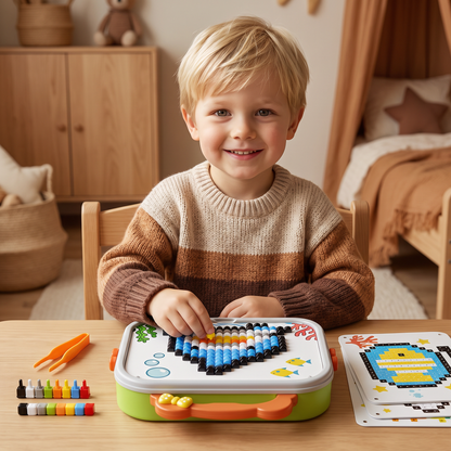 Montessori Mosaikpussel med Svamppiggar för Barn