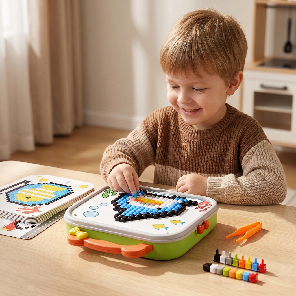 Montessori Mosaikpussel med Svamppiggar för Barn