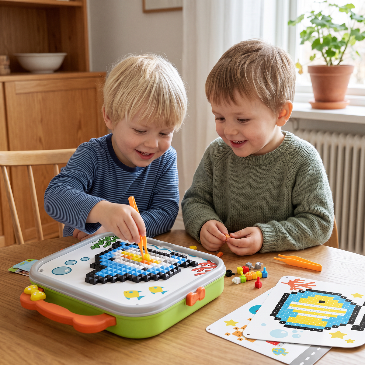Montessori Mosaikpussel med Svamppiggar för Barn