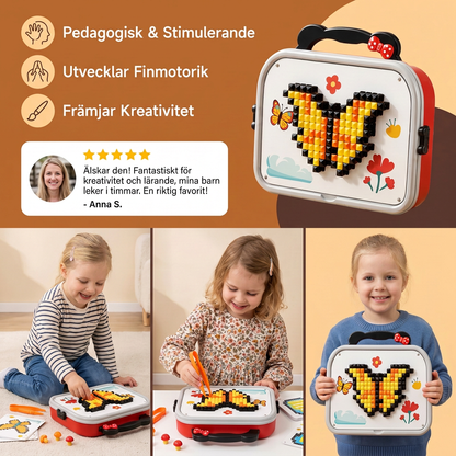 Montessori Mosaikpussel med Svamppiggar för Barn