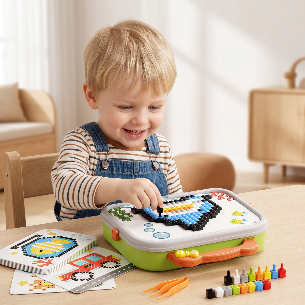 Montessori Mosaikpussel med Svamppiggar för Barn