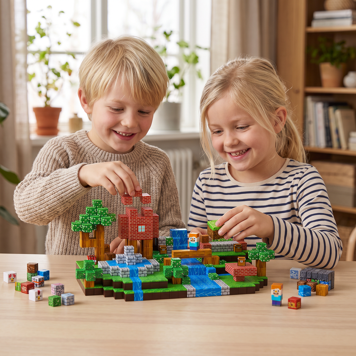 100-delars Magnetiskt Byggkubsset – Montessori STEM-Konstruktionsleksak för Barn