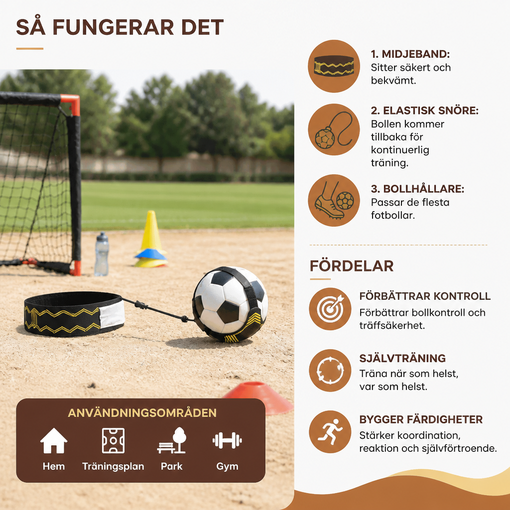Fotbollsträningsbälte för Bättre Bollkontroll