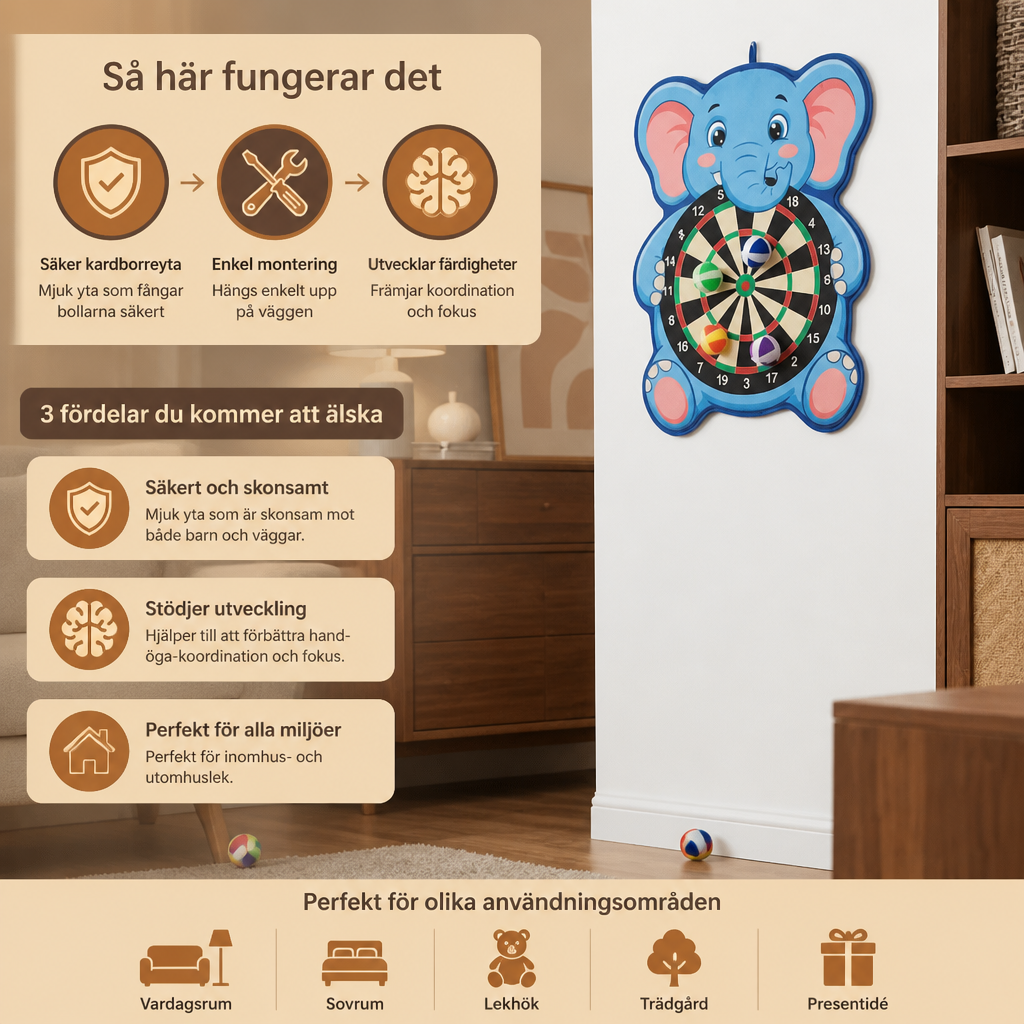 Sött Pilkastningsspel för Barn