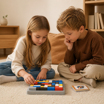 Kreativt Geometriskt Blockpusselspel