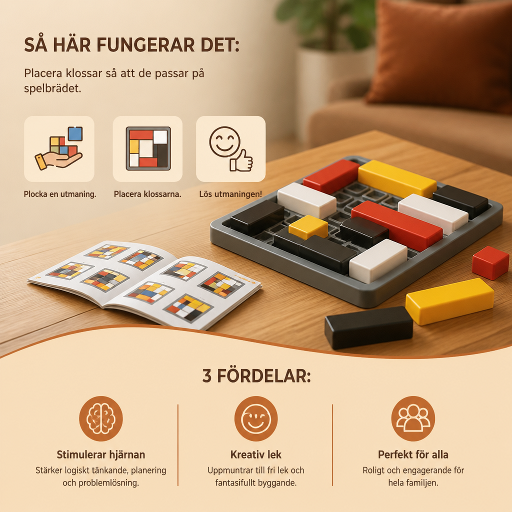 Kreativt Geometriskt Blockpusselspel