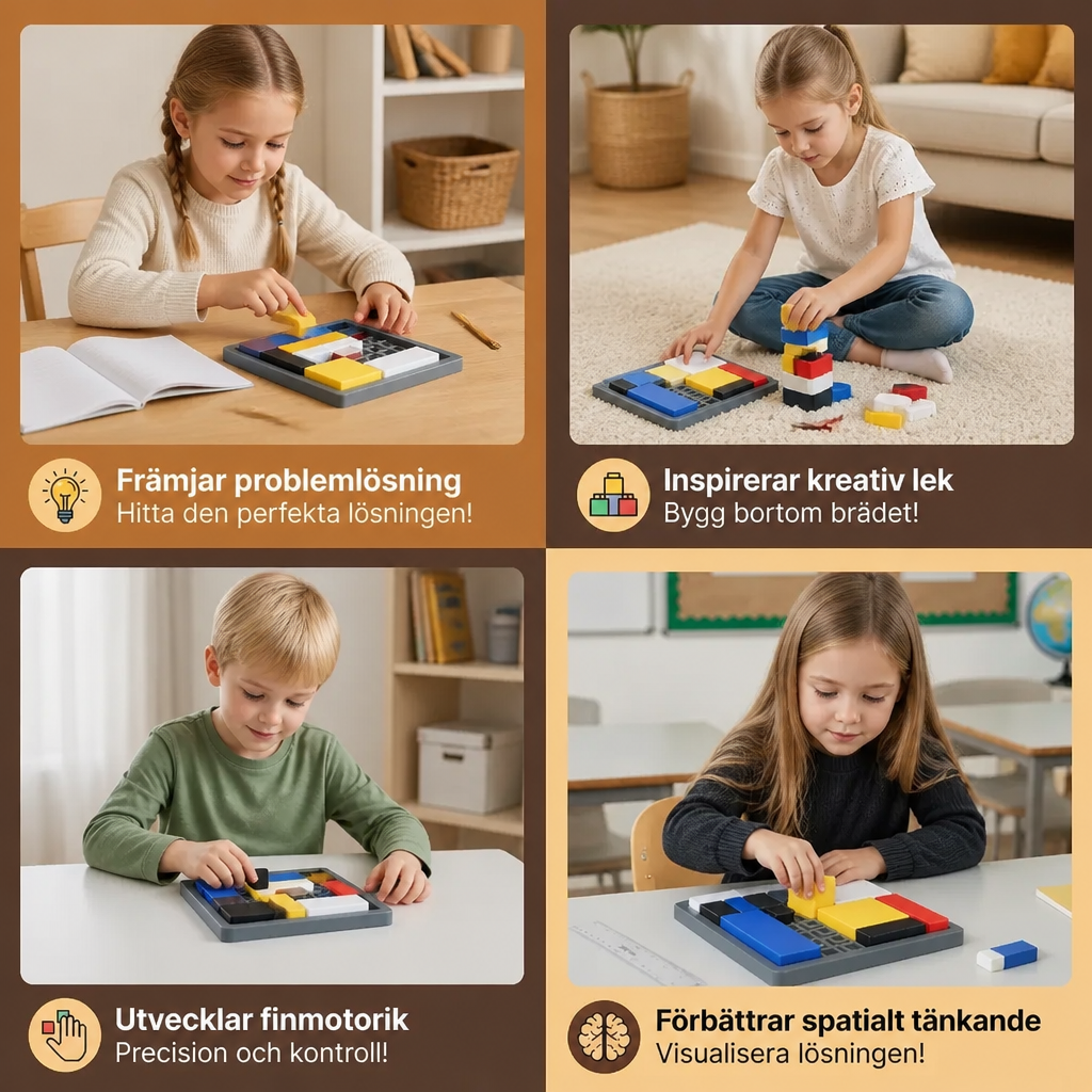 Kreativt Geometriskt Blockpusselspel