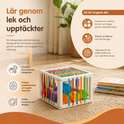 Montessori-formlåda – Sorterings- och motorikspel