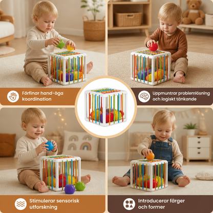 Montessori-formlåda – Sorterings- och motorikspel