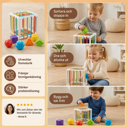 Montessori-formlåda – Sorterings- och motorikspel