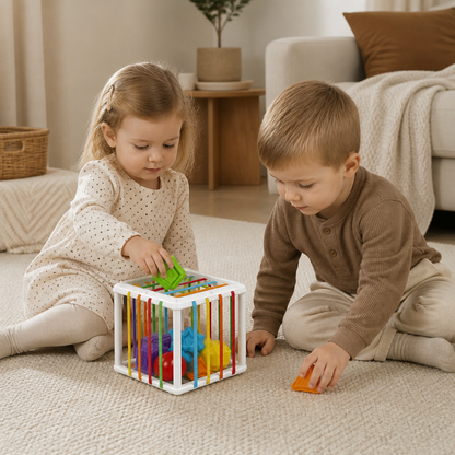 Montessori-formlåda – Sorterings- och motorikspel