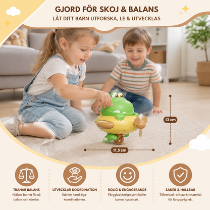 Dino-balanssnurrleksak för barn