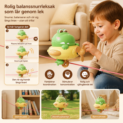 Dino-balanssnurrleksak för barn