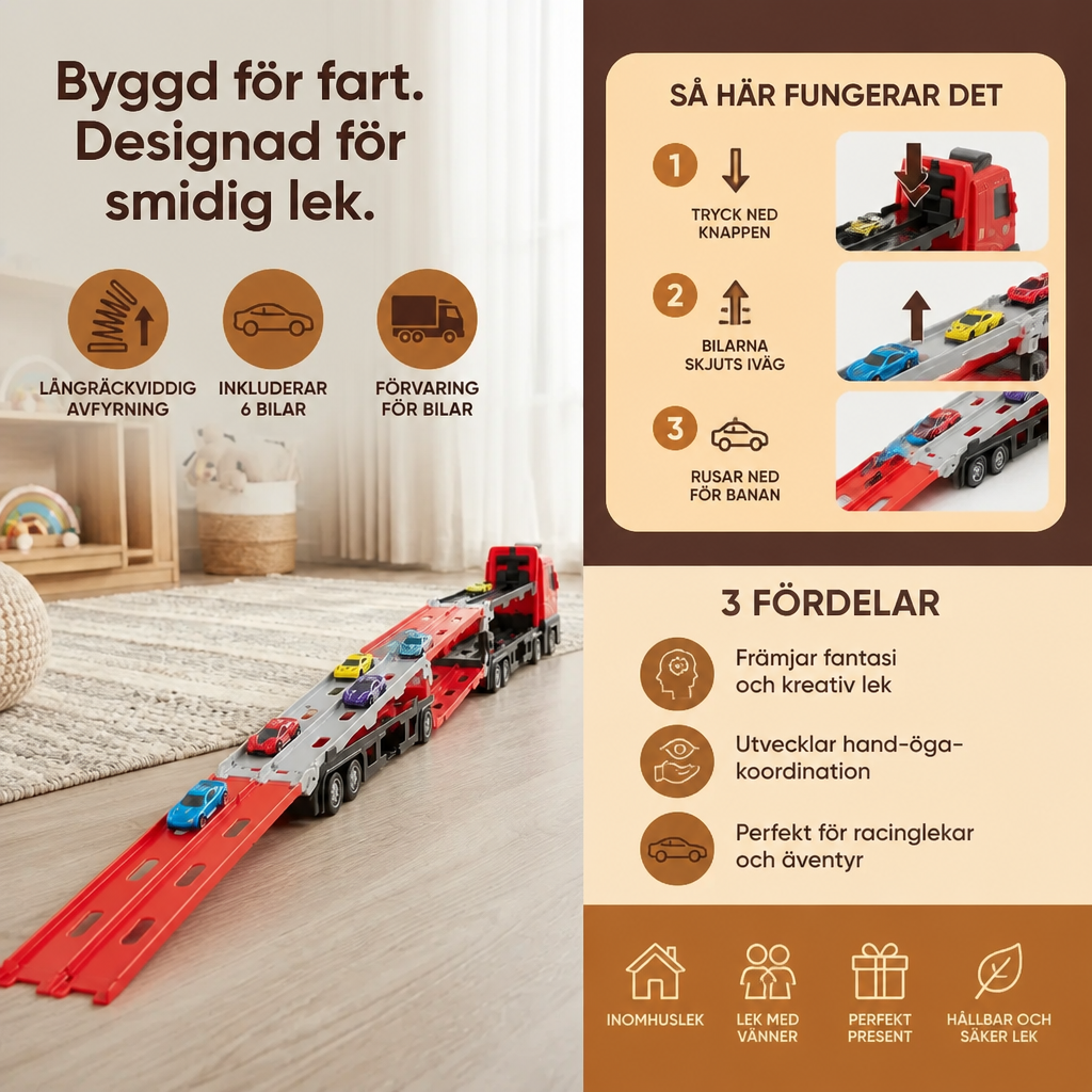 Racerbana Leksak Lastbil för Barn