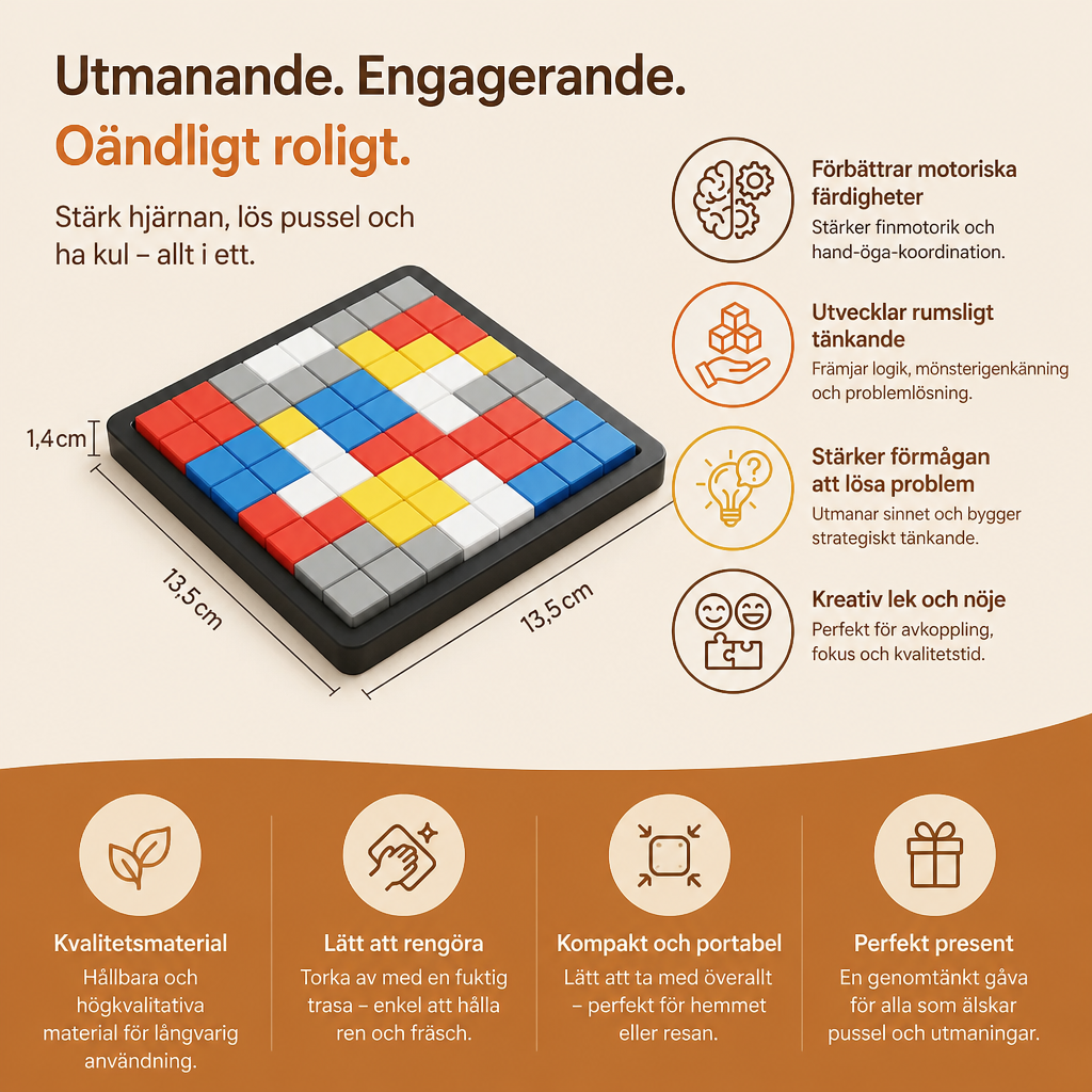 Kreativt Geometriskt Blockpusselspel