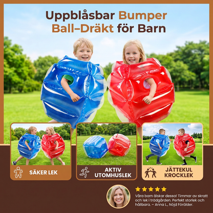 Uppblåsbar Bumper Ball-Dräkt för Barn – Utomhusspel för 2 Spelare med Krocklek