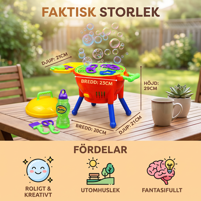 BBQ Seifenblasenmaskin Lektoy med Seifenlösning och Former