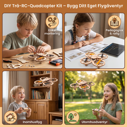 DIY Trä-RC-Quadcopter Kit – Bygg Ditt Eget Flygäventyr