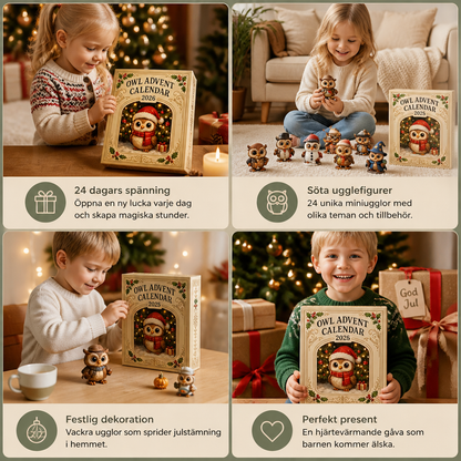 24-dagars adventskalender med ugglor