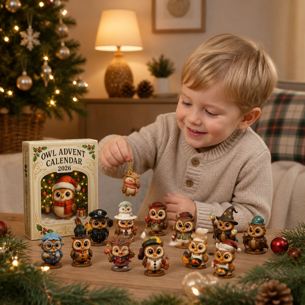 24-dagars adventskalender med ugglor