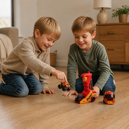 Enklicksmonstertruckskastare med hjälm- och handtagsdesign