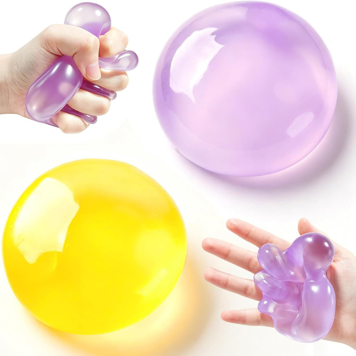 New cross-border 6cm coconut oil and petroleum jelly round stress ball for relieving stress.