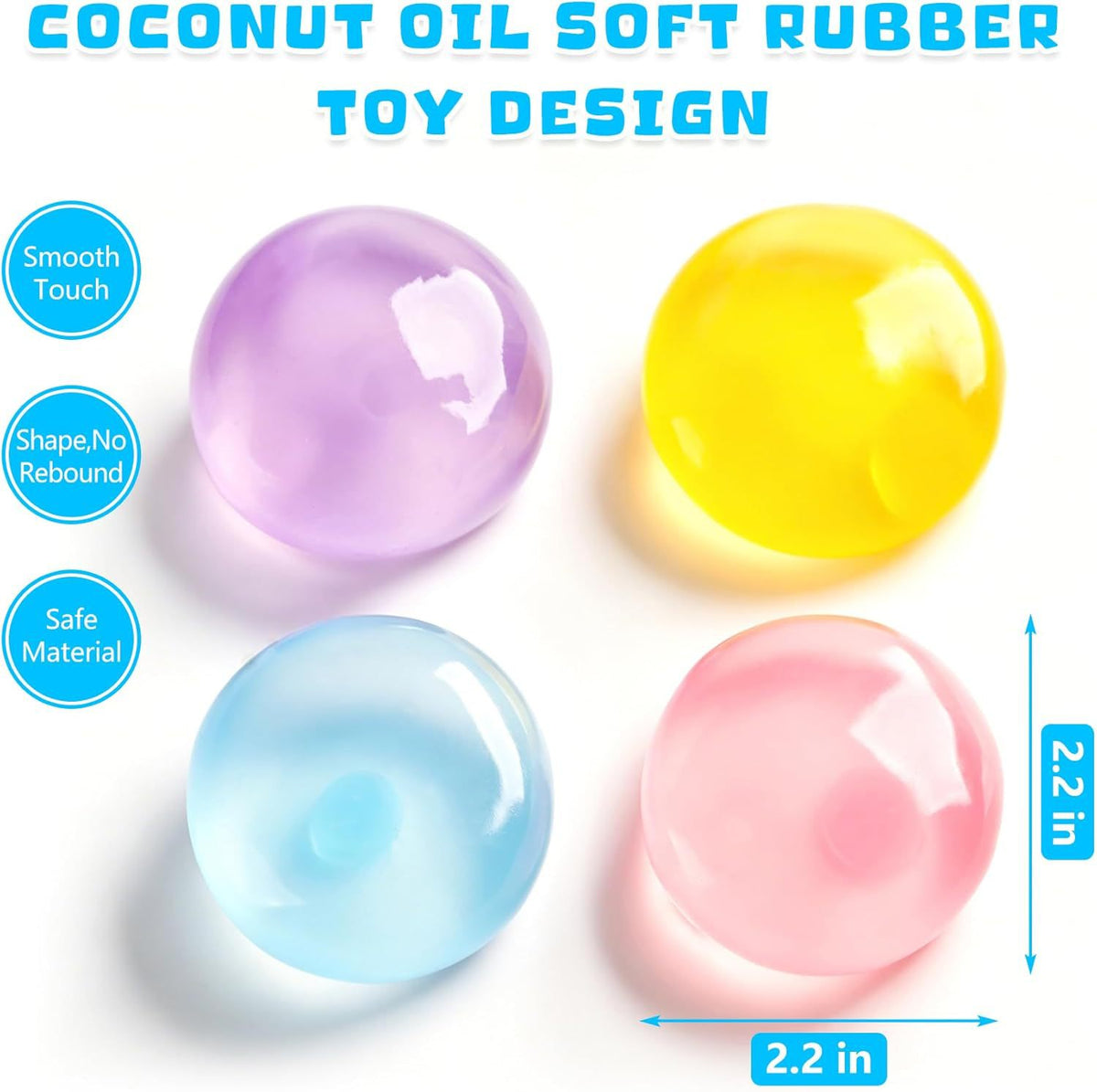New cross-border 6cm coconut oil and petroleum jelly round stress ball for relieving stress.