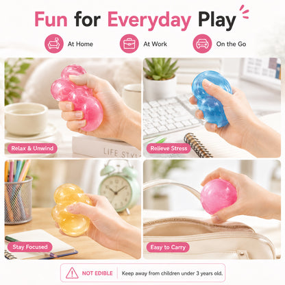 New cross-border 6cm coconut oil and petroleum jelly round stress ball for relieving stress.