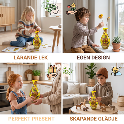 DIY 3D-pusselblomvas