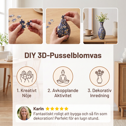 DIY 3D-pusselblomvas