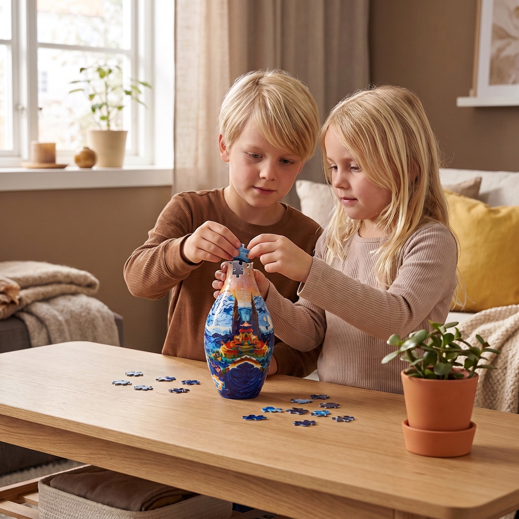 DIY 3D-pusselblomvas