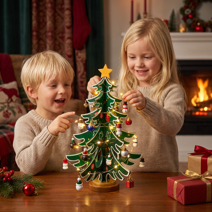 24-Dagars Adventskalender med Mini-Julgransdekorationer för Barn