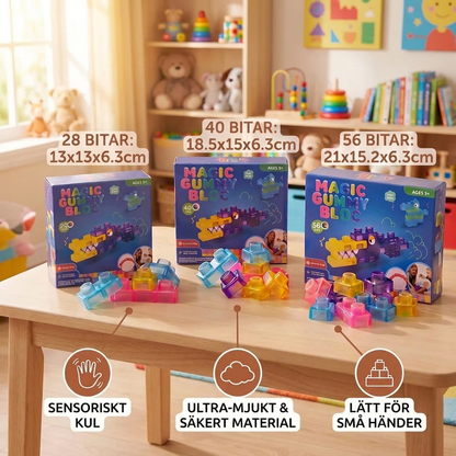 Säkra och Mjuka Squishy-Gelébyggklossar för Barn