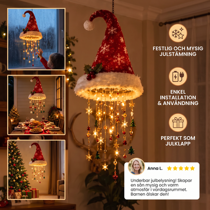 Julbelysning med Tomteluvor och LED-ljusslinga