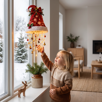 Julbelysning med Tomteluvor och LED-ljusslinga