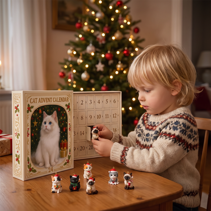 24-dagars juladventskalender med katter