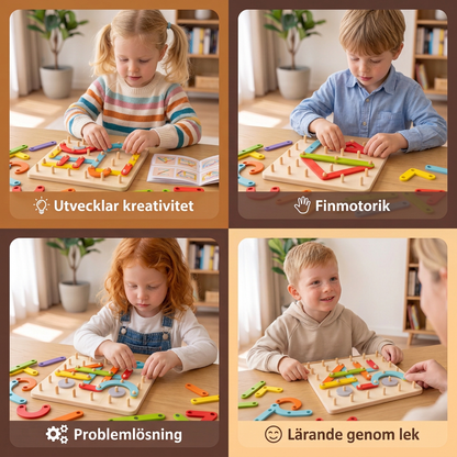 Kreativt Montessori Spikpussel i Trä