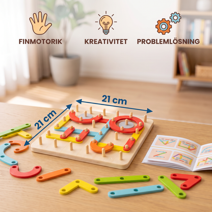 Kreativt Montessori Spikpussel i Trä