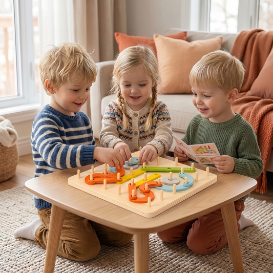 Kreativt Montessori Spikpussel i Trä
