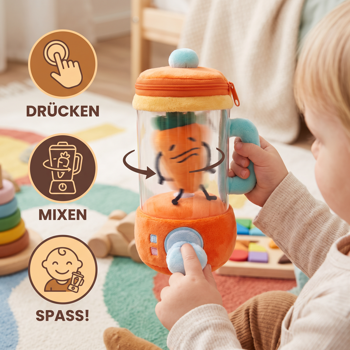 Roligt Morotsmixer Gosedjur För Barn